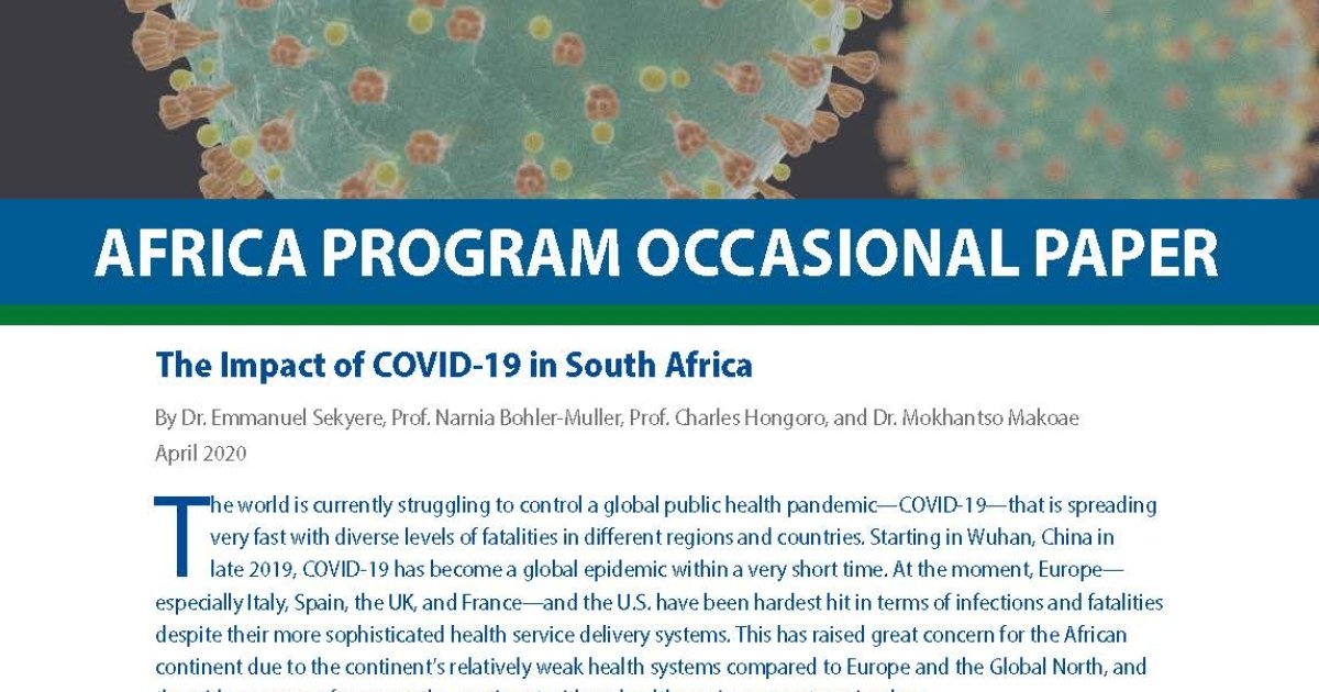 impact of covid 19 in south africa essay